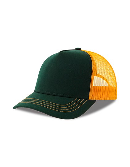 Atlantis - Rapper Canvas Cap Recycled - Bottle Green, Yellow