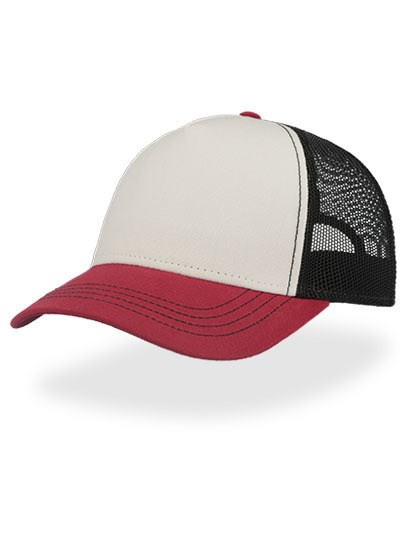 Atlantis - Rapper Canvas Cap Recycled - White, Burgundy, Black